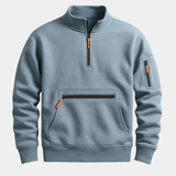 Herre Sweater Slim Fit med Ærmelomme