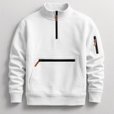 Herre Sweater Slim Fit med Ærmelomme
