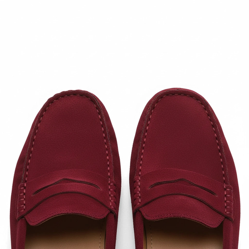 Loafers Herre i Suede-Look – Mokkasin Stil med Blødt Foer