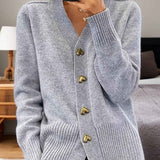 Dame Cardigan Enkel med Knapper