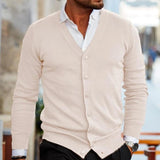 Oliver | Herre Casual Cardigan V-Hals med Knapper