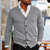 Oliver | Herre Casual Cardigan V-Hals med Knapper