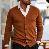 Oliver | Herre Casual Cardigan V-Hals med Knapper