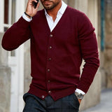 Oliver | Herre Casual Cardigan V-Hals med Knapper