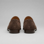 Herre penny loafers med rund tå og flad sål