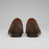 Herre penny loafers med rund tå og flad sål