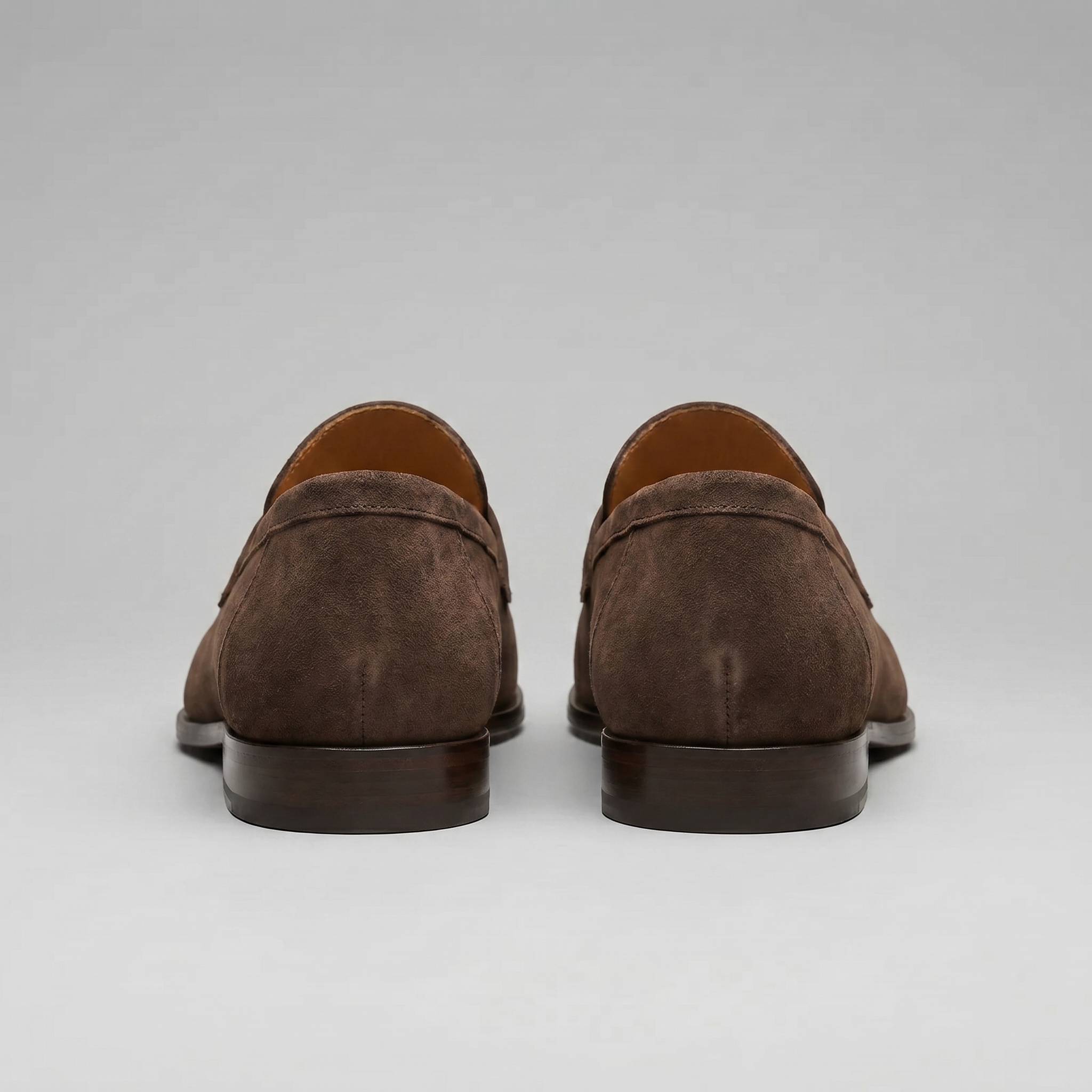 Herre penny loafers med rund tå og flad sål