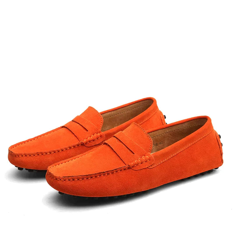 Loafers Herre i Suede-Look – Mokkasin Stil med Blødt Foer