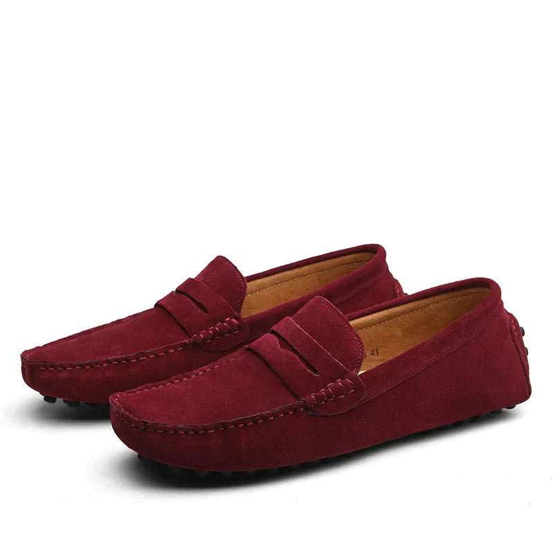 Loafers Herre i Suede-Look – Mokkasin Stil med Blødt Foer