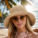 Cap Bred Skygge Sommerhat Solbeskyttende Dame Strand Sommer Stil – Madison
